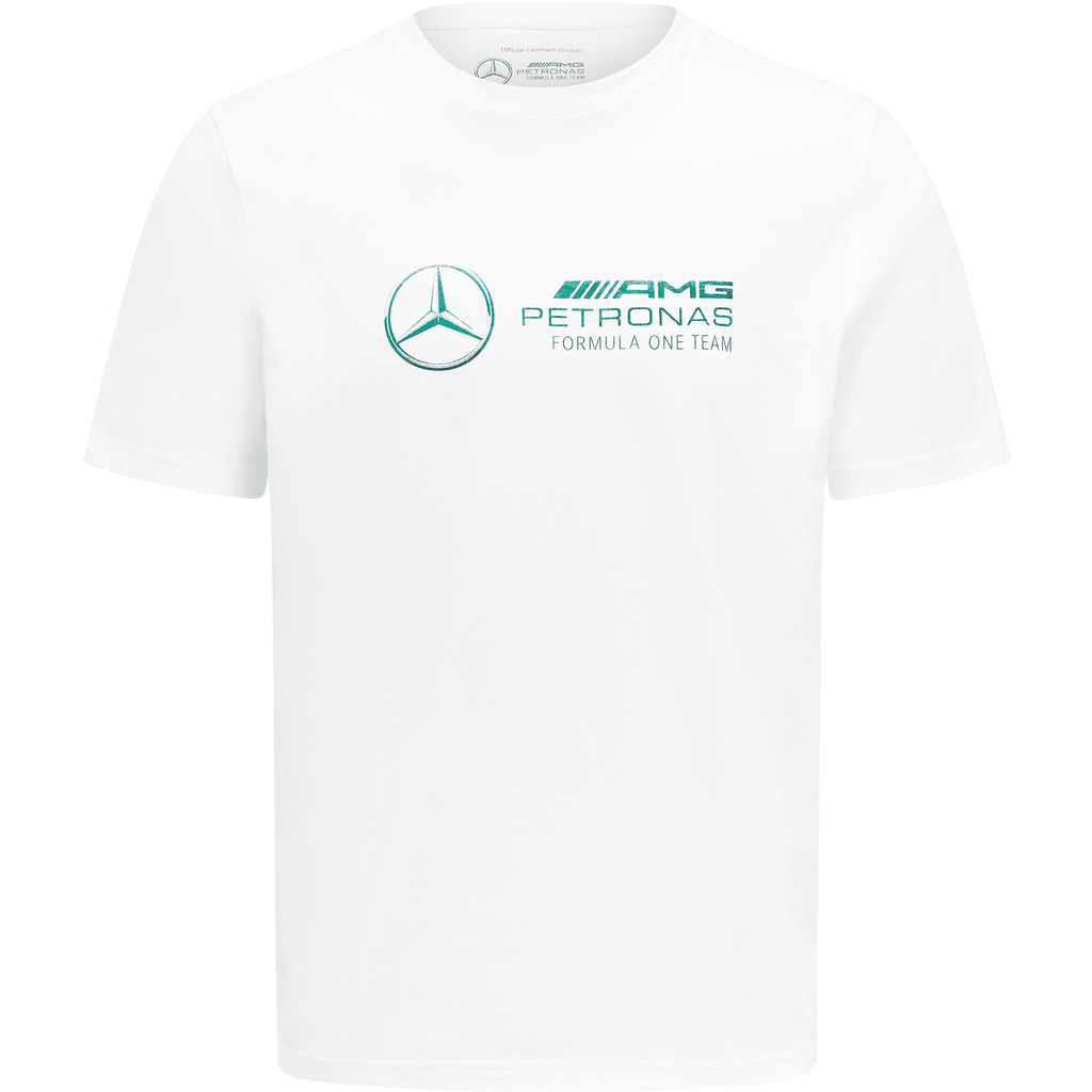 Mercedes Benz F1 Special Edition Lewis Hamilton 2022 Men's Miami GP T-Shirt- White T-shirts White Smoke