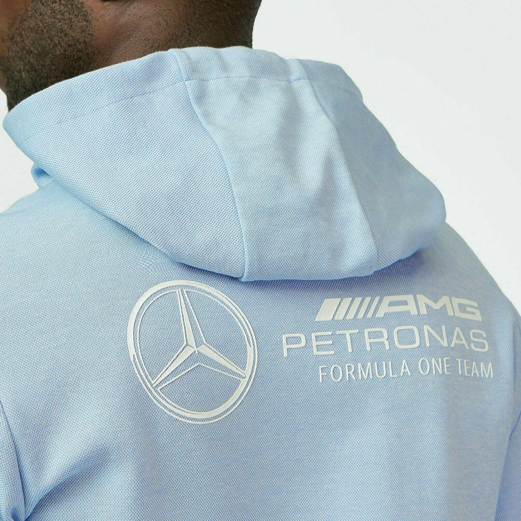 Mercedes Benz F1 Special Edition George Russell 2022 Men's Silverstone GP Hoody Hoodies Light Steel Blue