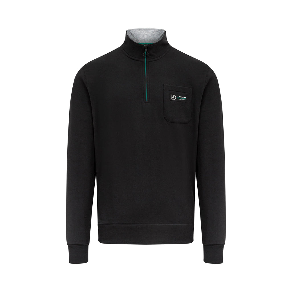Mercedes AMG Petronas F1 1/4 Zip Sweatshirt- Black Sweatshirt Mercedes AMG Petronas 