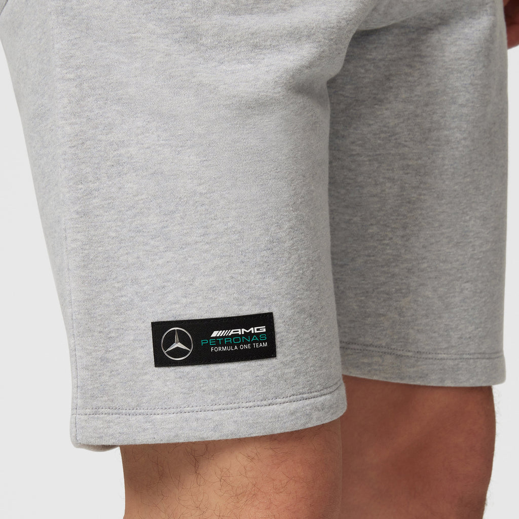 Mercedes AMG Petronas F1 Men's Sweat Shorts - Black/Grey Shorts Mercedes AMG Petronas 