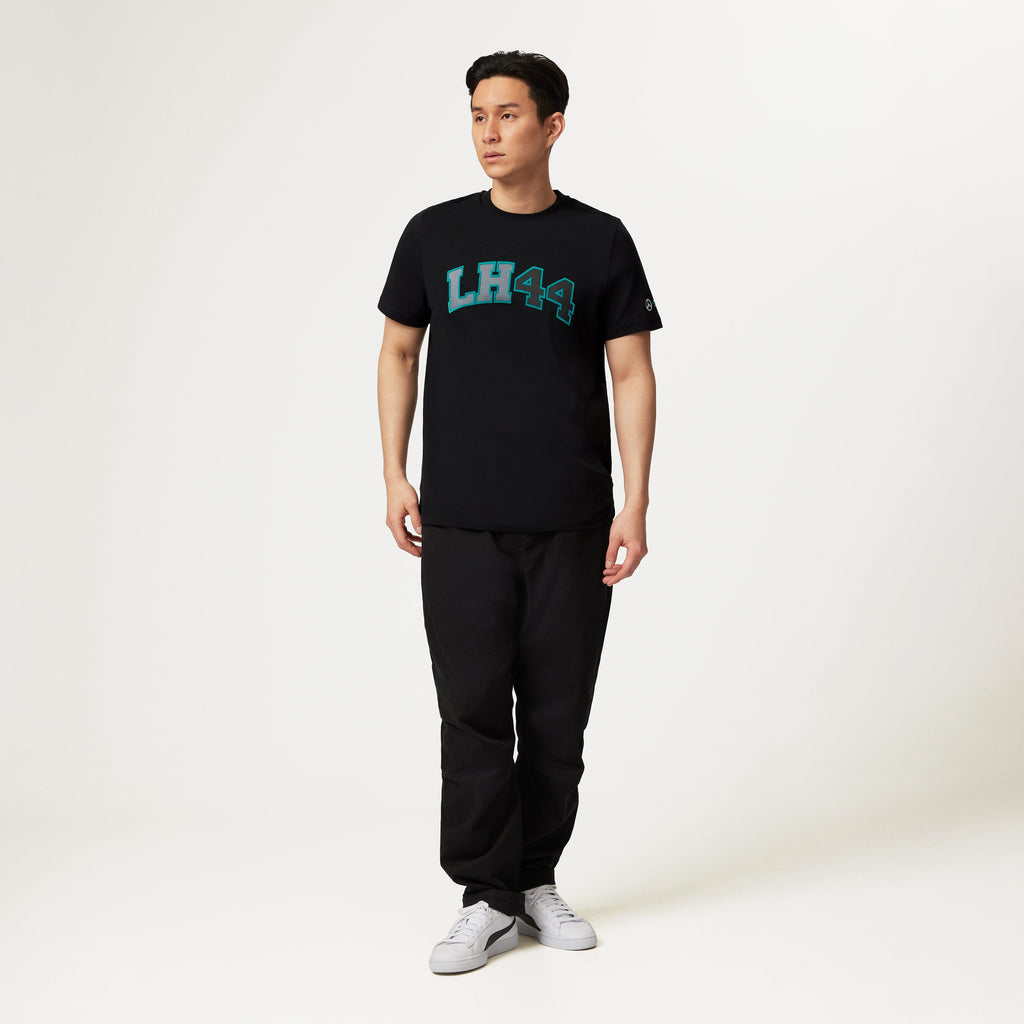 Mercedes AMG Petronas F1 Men's Lewis Hamilton Logo T-Shirt -Black/Purple T-shirts Mercedes AMG Petronas 