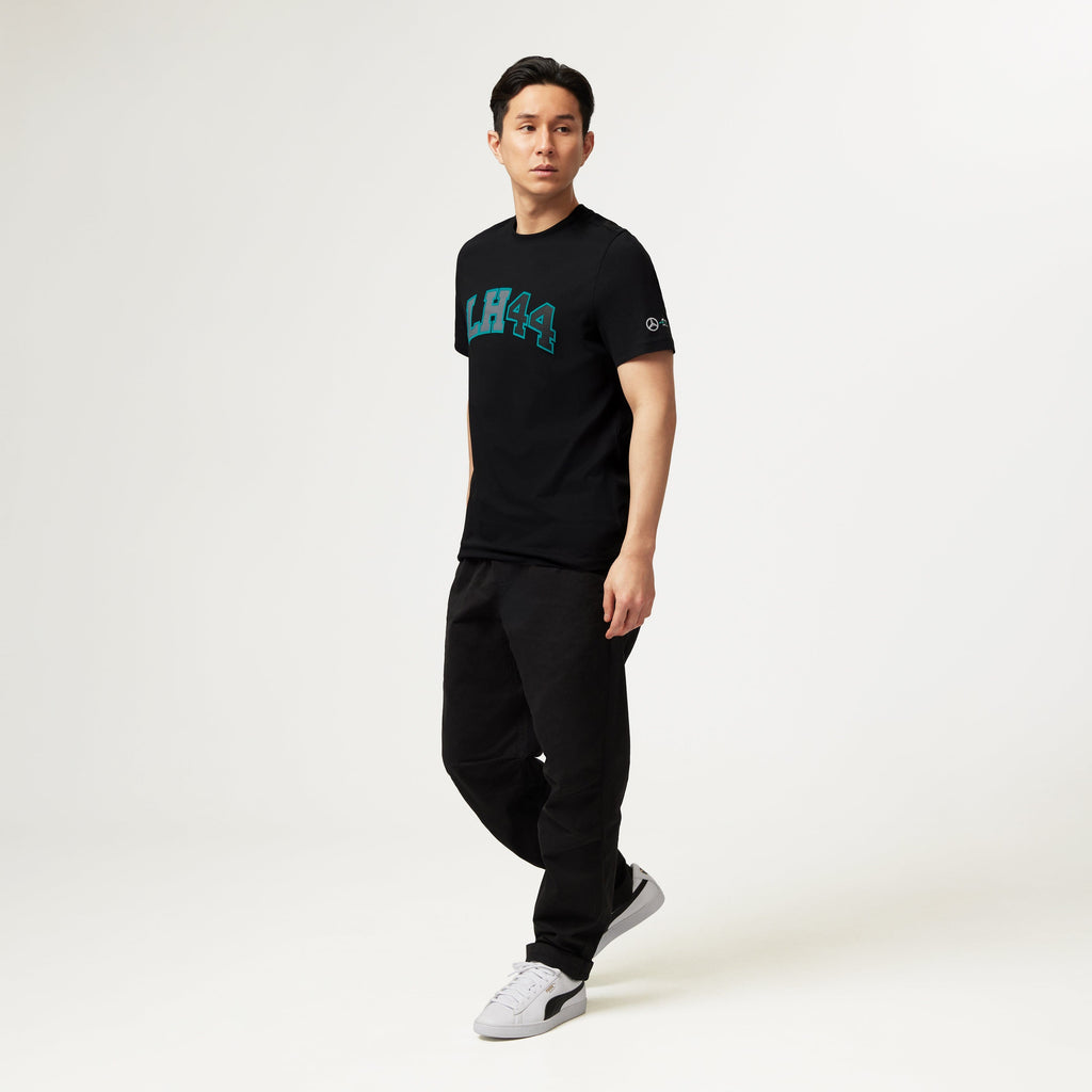 Mercedes AMG Petronas F1 Men's Lewis Hamilton Logo T-Shirt -Black/Purple T-shirts Mercedes AMG Petronas 