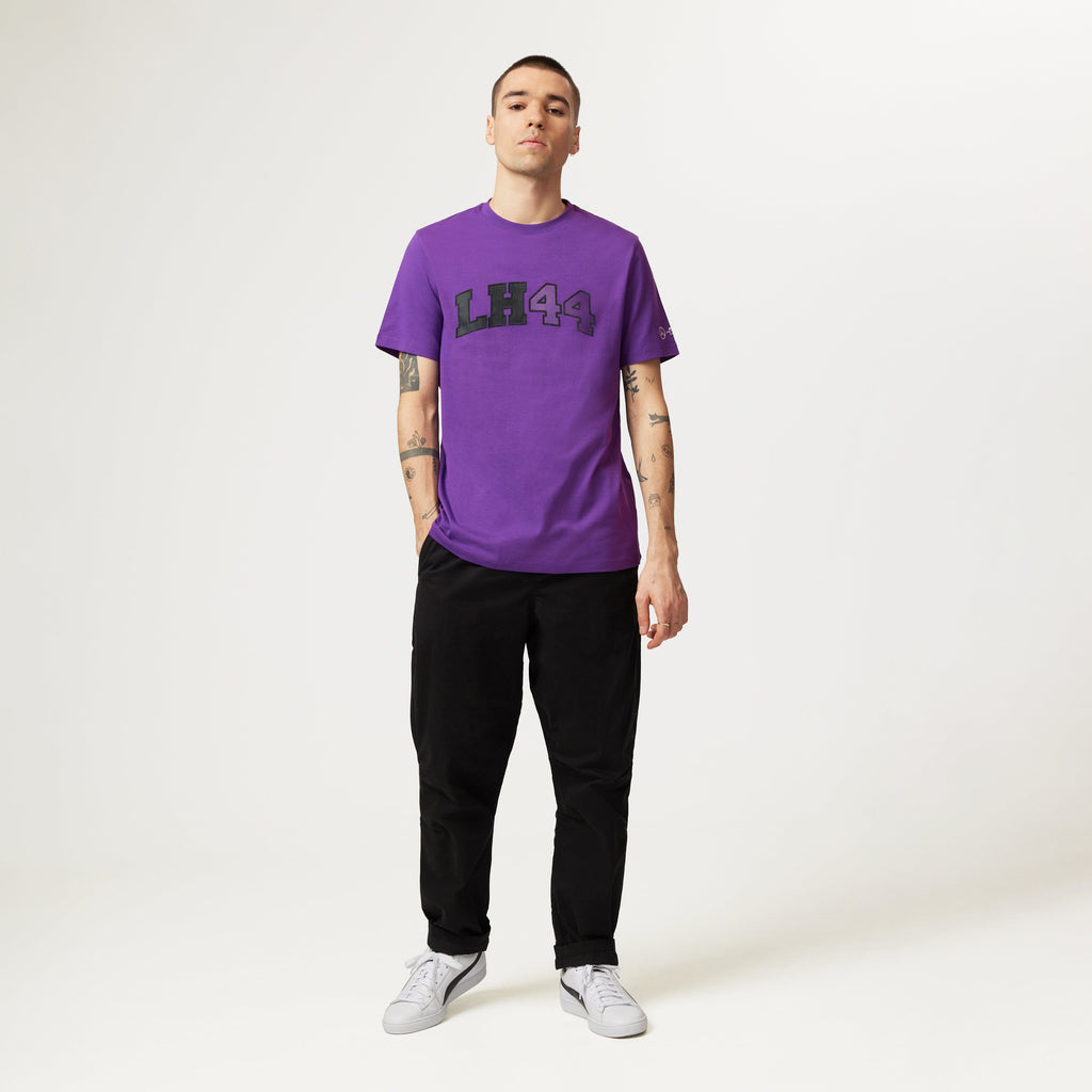 Mercedes AMG Petronas F1 Men's Lewis Hamilton Logo T-Shirt -Black/Purple T-shirts Mercedes AMG Petronas 