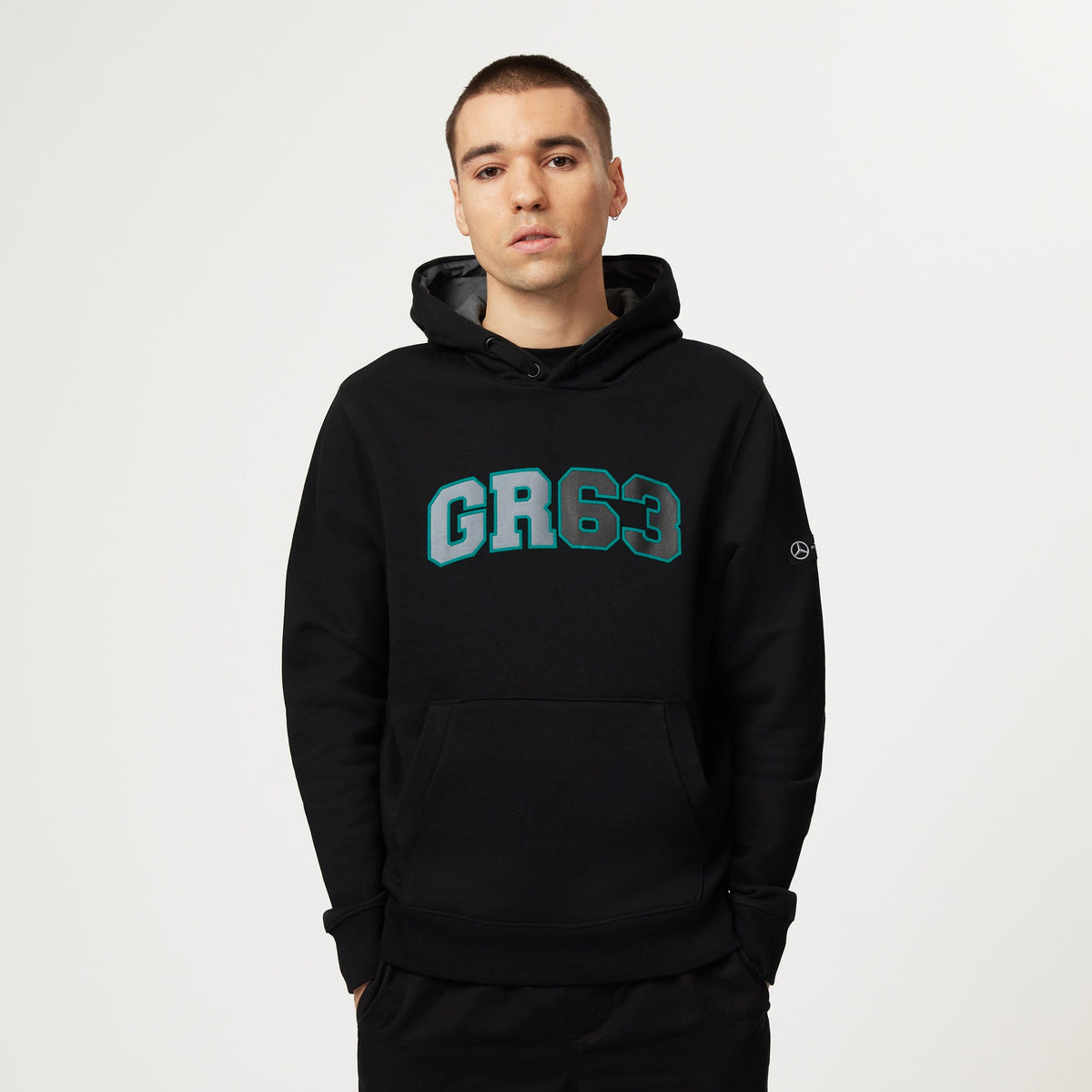 Mercedes AMG Petronas F1 George Russell Hooded Sweatshirt - Black/Blue Hoodies Mercedes AMG Petronas 