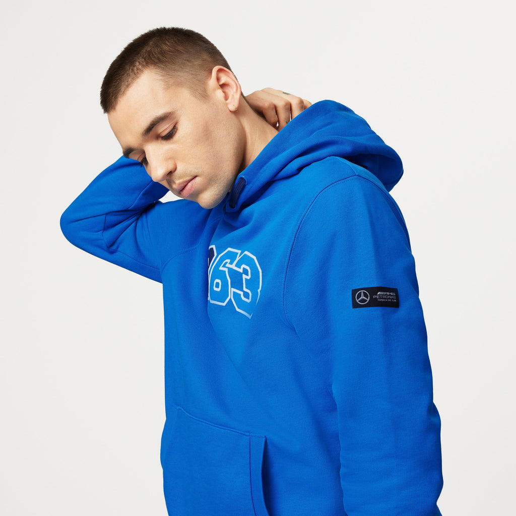 Mercedes AMG Petronas F1 George Russell Hooded Sweatshirt - Black/Blue Hoodies Mercedes AMG Petronas 