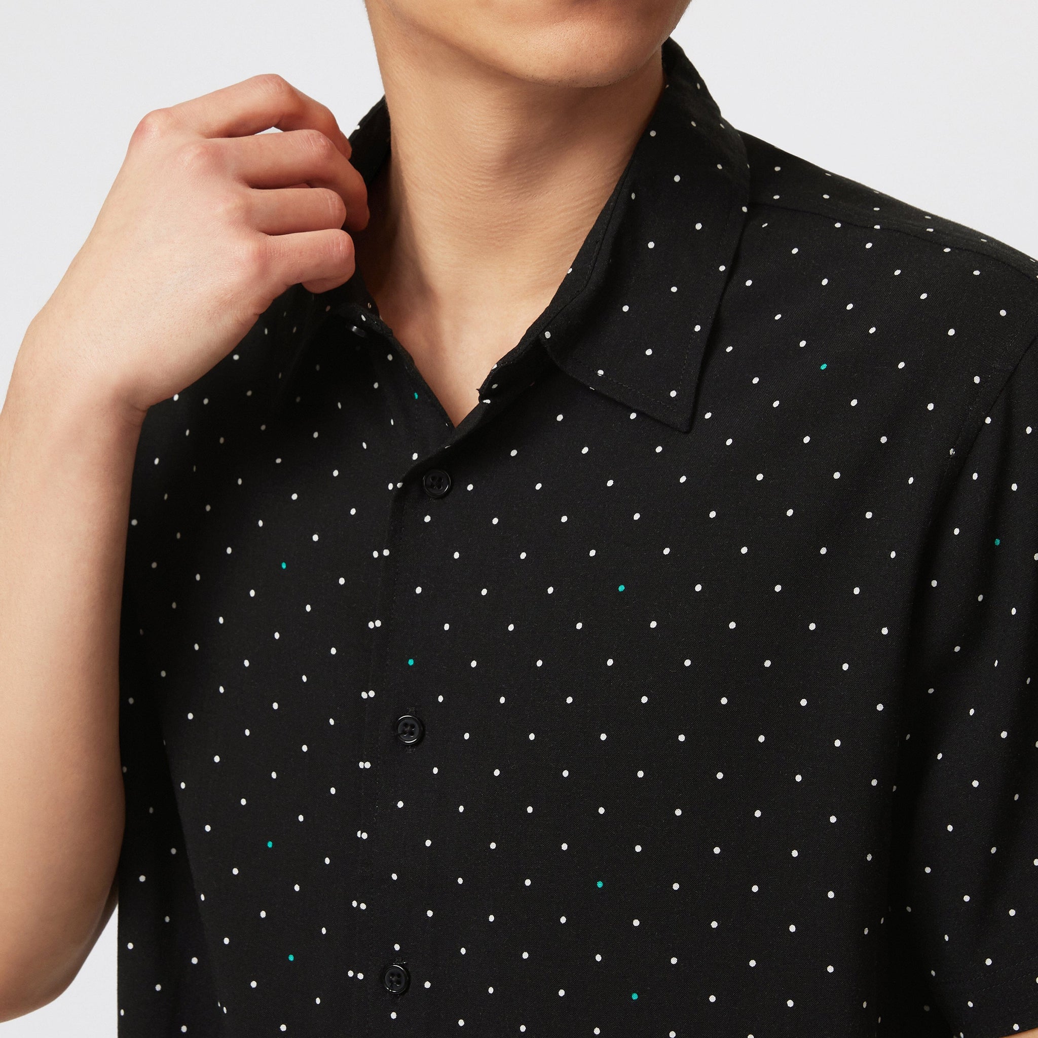 polka dot dress shirt Mercedes AMG Petronas F1 Men's Polka Dot Button-Up Shirt – CMC Motorsports®