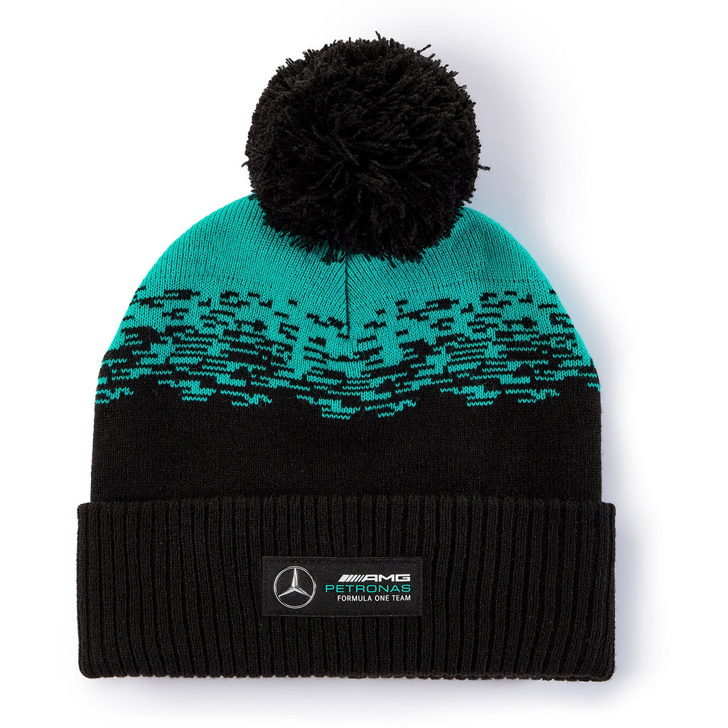 Mercedes AMG Petronas F1 Bobble Beanie Hats Mercedes AMG Petronas 