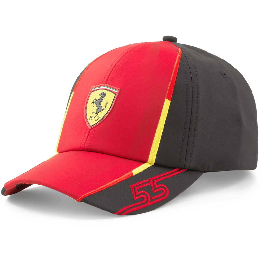 Scuderia Ferrari F1 2023 Kids Carlos Sainz Team Baseball Hat -Youth Hats Scuderia Ferrari 