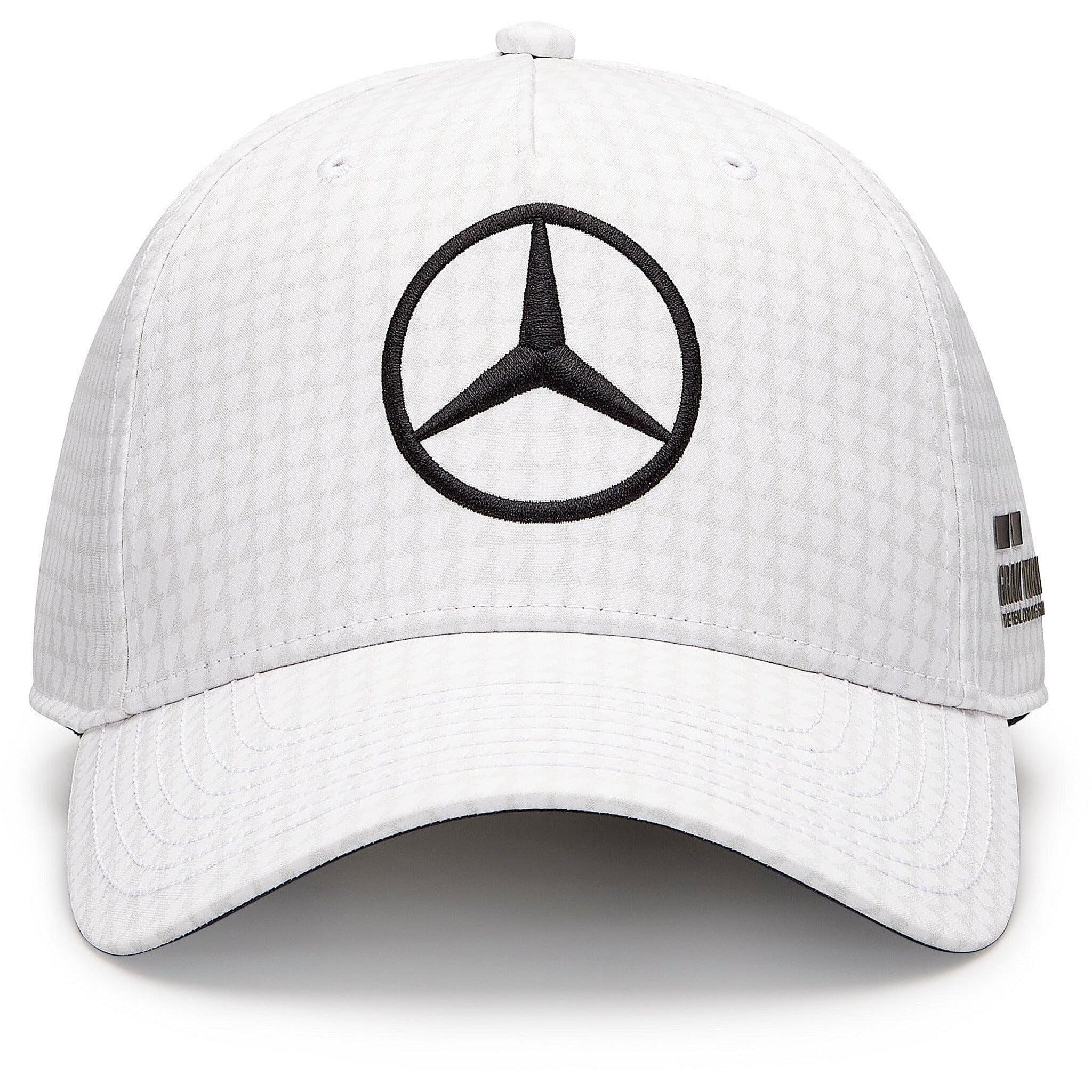 Mercedes AMG Petronas F1 2023 Lewis Hamilton Baseball Hat Black White CMC Motorsports