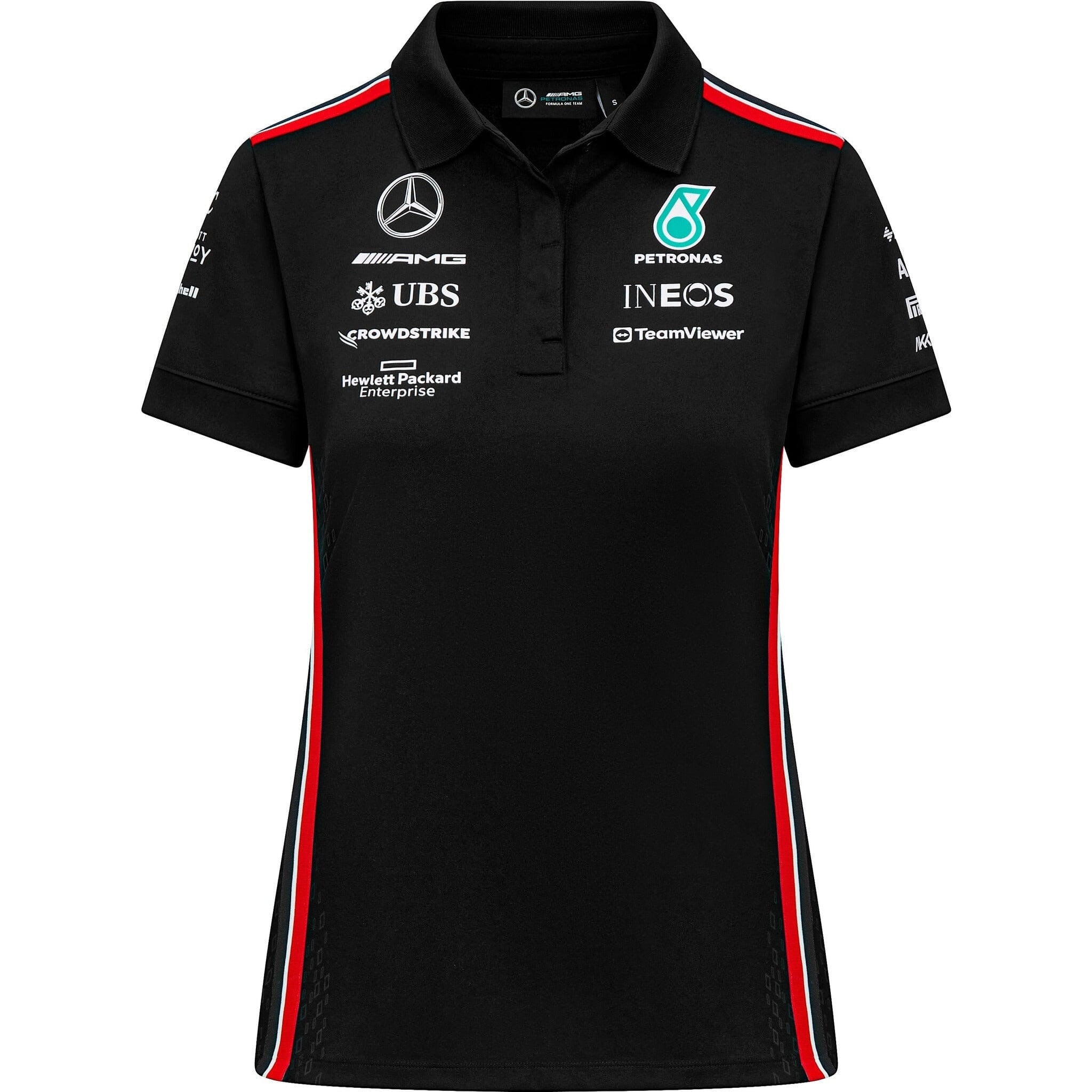 Mercedes AMG Petronas F1 Women's Team Polo - Black – CMC Motorsports®