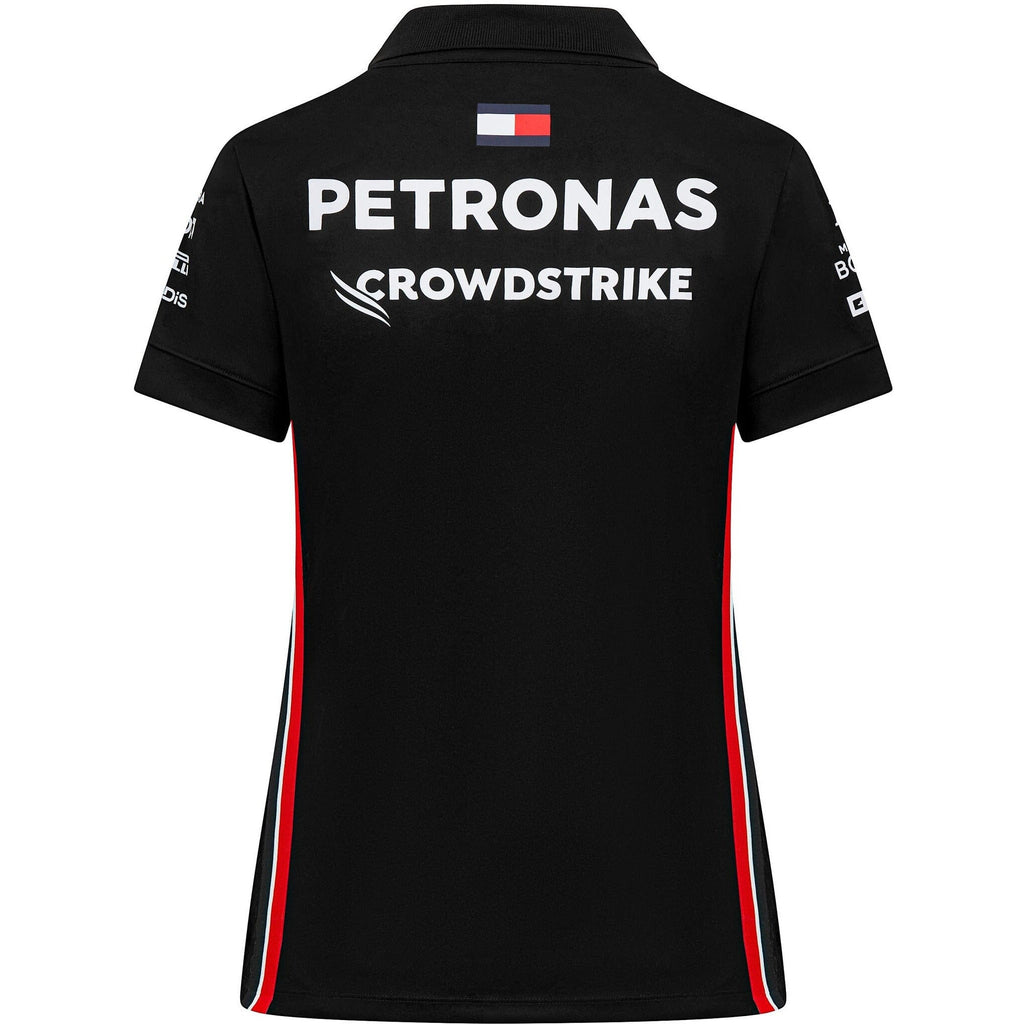Mercedes AMG Petronas F1 2023 Women's Team Polo Shirt - Black/White Polos Black