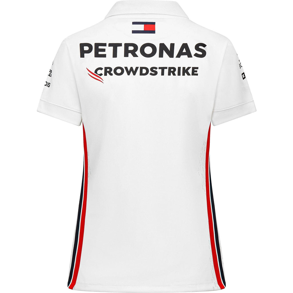 Mercedes AMG Petronas F1 2023 Women's Team Polo Shirt - Black/White Polos White Smoke
