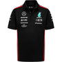 Mercedes AMG Petronas F1 2023 Men's Team Polo - Black/White Polos Black