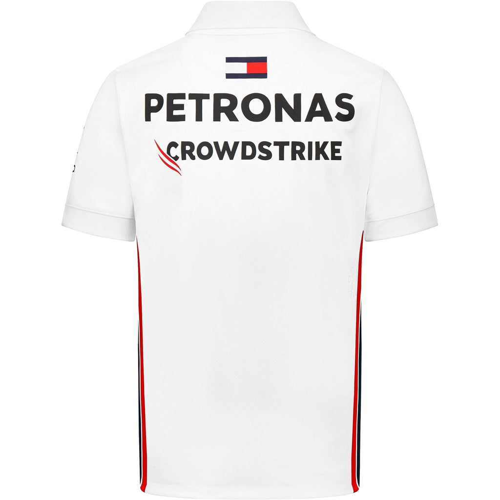 Mercedes AMG Petronas F1 2023 Men's Team Polo - Black/White Polos White Smoke