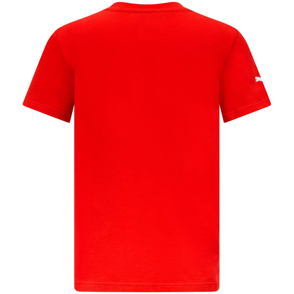 Scuderia Ferrari Kids Puma Large Shield Logo T-Shirt- Youth Red/Black T-shirts Scuderia Ferrari 