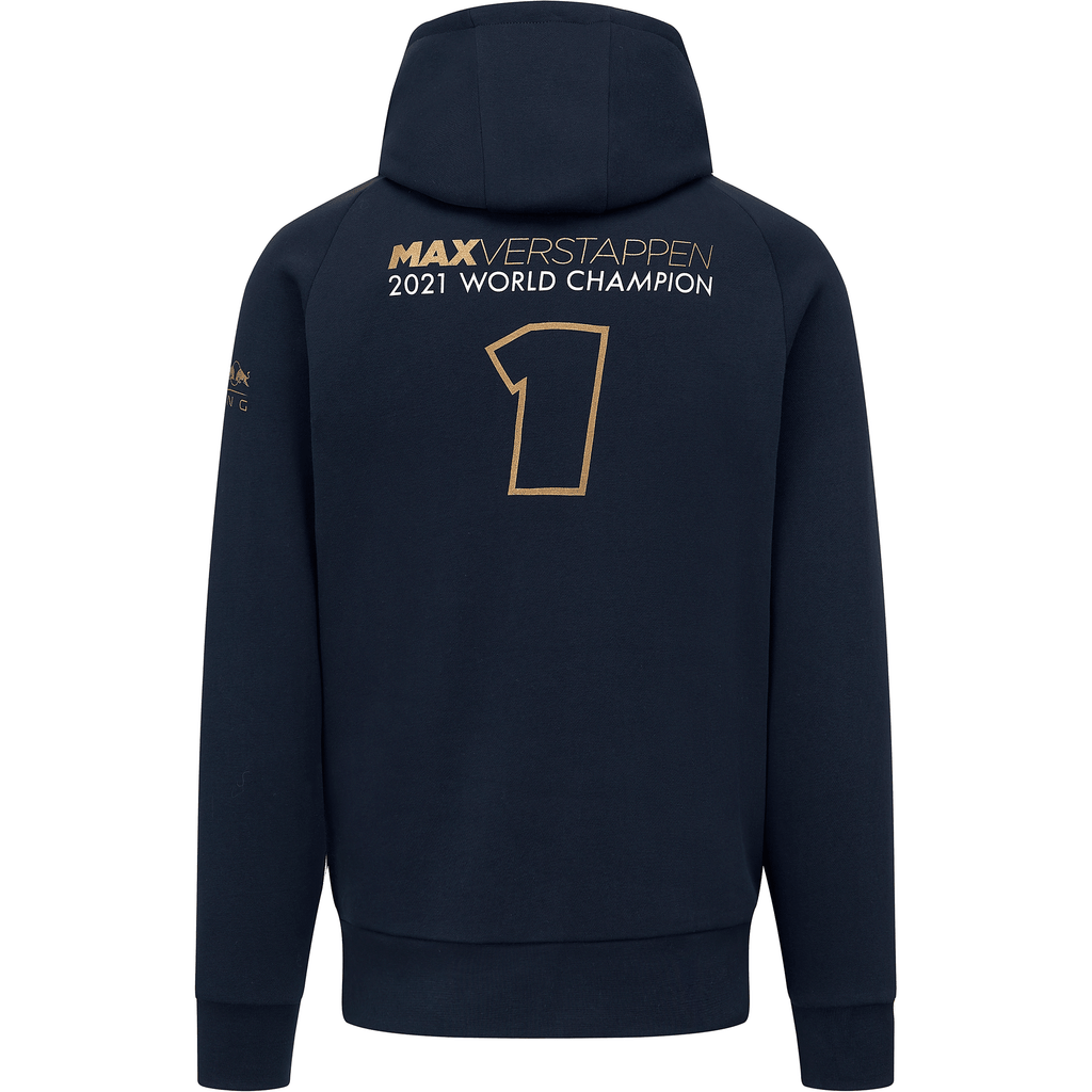 Red Bull Racing F1 Men's Special Edition Max Verstappen Champion Tribute Hoodie Hoodies Dark Slate Gray