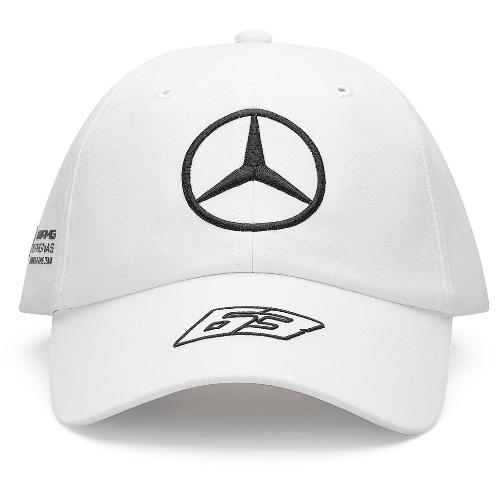Mercedes AMG Petronas F1 2023 George Russell Dad Baseball Hat - Black/White/Blue Hats Lavender