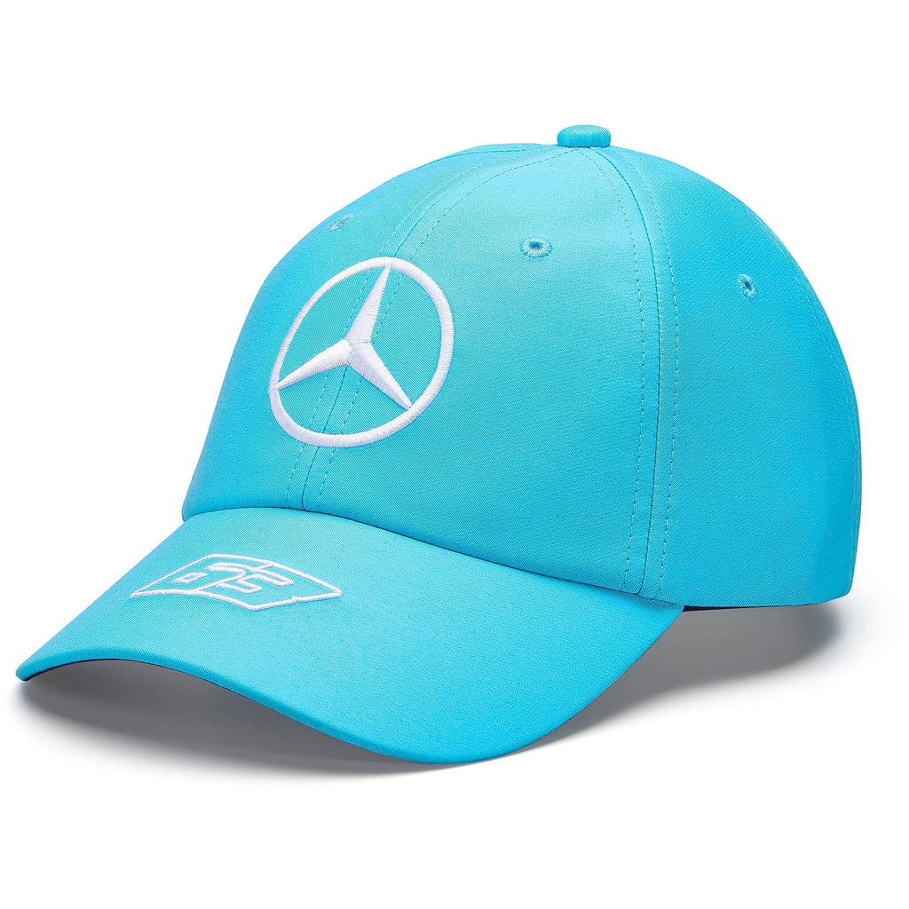 Mercedes AMG Petronas F1 2023 George Russell Dad Baseball Hat - Black/White/Blue Hats Mercedes AMG Petronas Blue 
