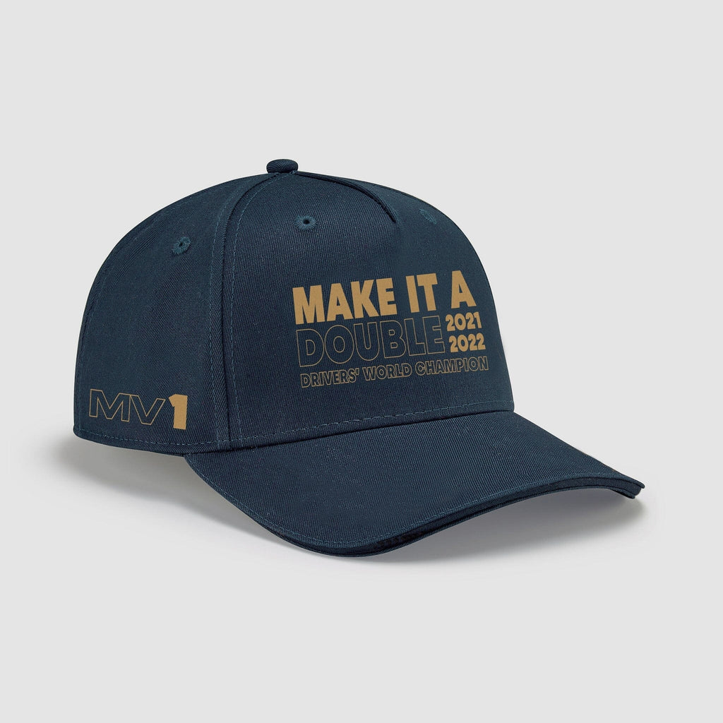 Red Bull Racing F1 2022 Max Verstappen Championship Winner Hat-Navy Hats Dark Slate Gray