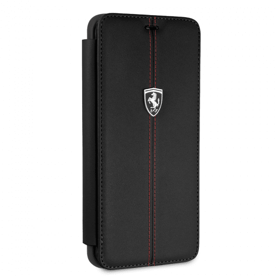 FERRARI GENUINE BLACK LEATHER HERITAGE BOOKSTYLE CASE Phone Cases Dark Slate Gray