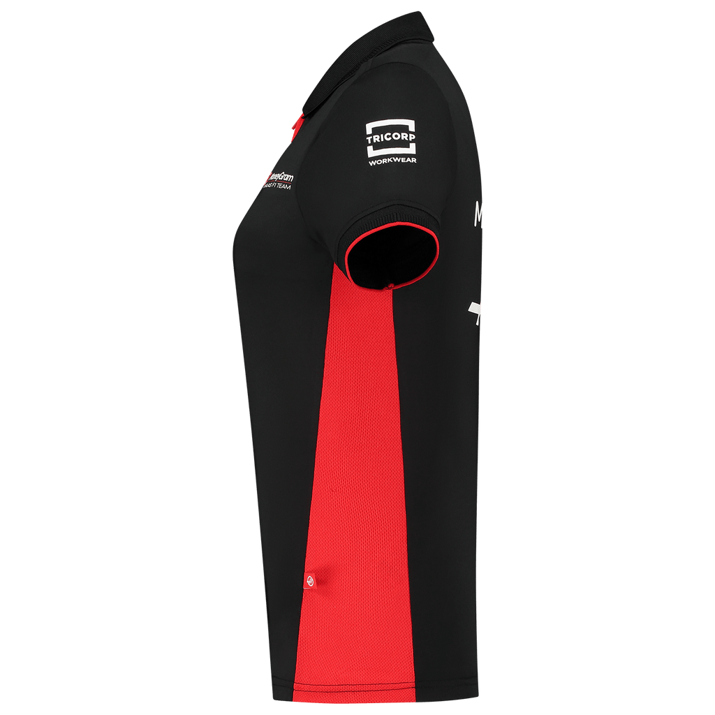 Haas Racing F1 2023 Women's Team Fitted Polo Shirt - Black Polos Haas F1 Racing Team 
