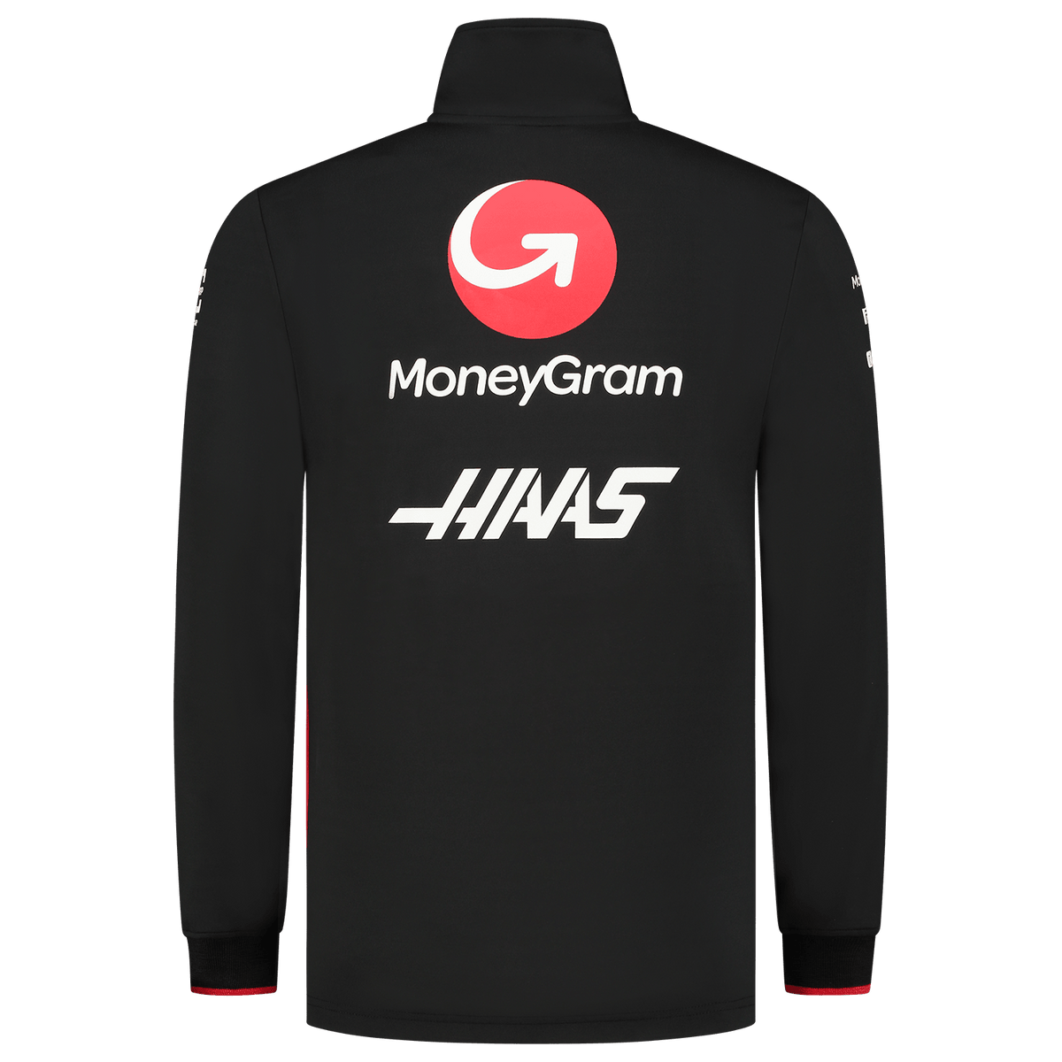 Haas Racing F1 2023 Team Fitted 1/4 Zip Sweater - Black Sweaters Haas F1 Racing Team 