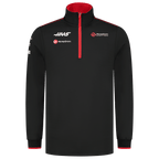Haas Racing F1 2023 Team Fitted 1/4 Zip Sweater - Black Sweaters Haas F1 Racing Team 