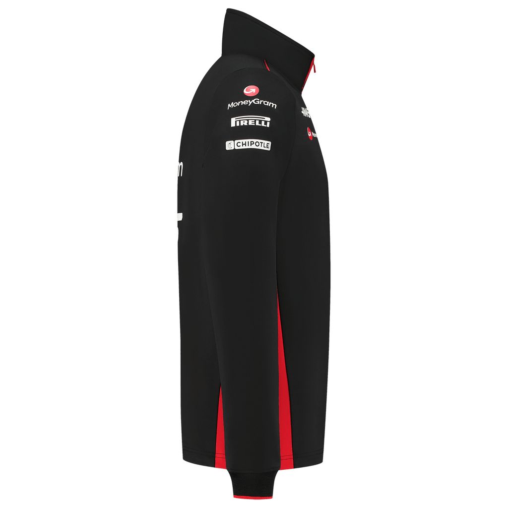 Haas Racing F1 2023 Team Fitted 1/4 Zip Sweater - Black Sweaters Haas F1 Racing Team 