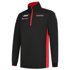 Haas Racing F1 2023 Team Fitted 1/4 Zip Sweater - Black Sweaters Haas F1 Racing Team 