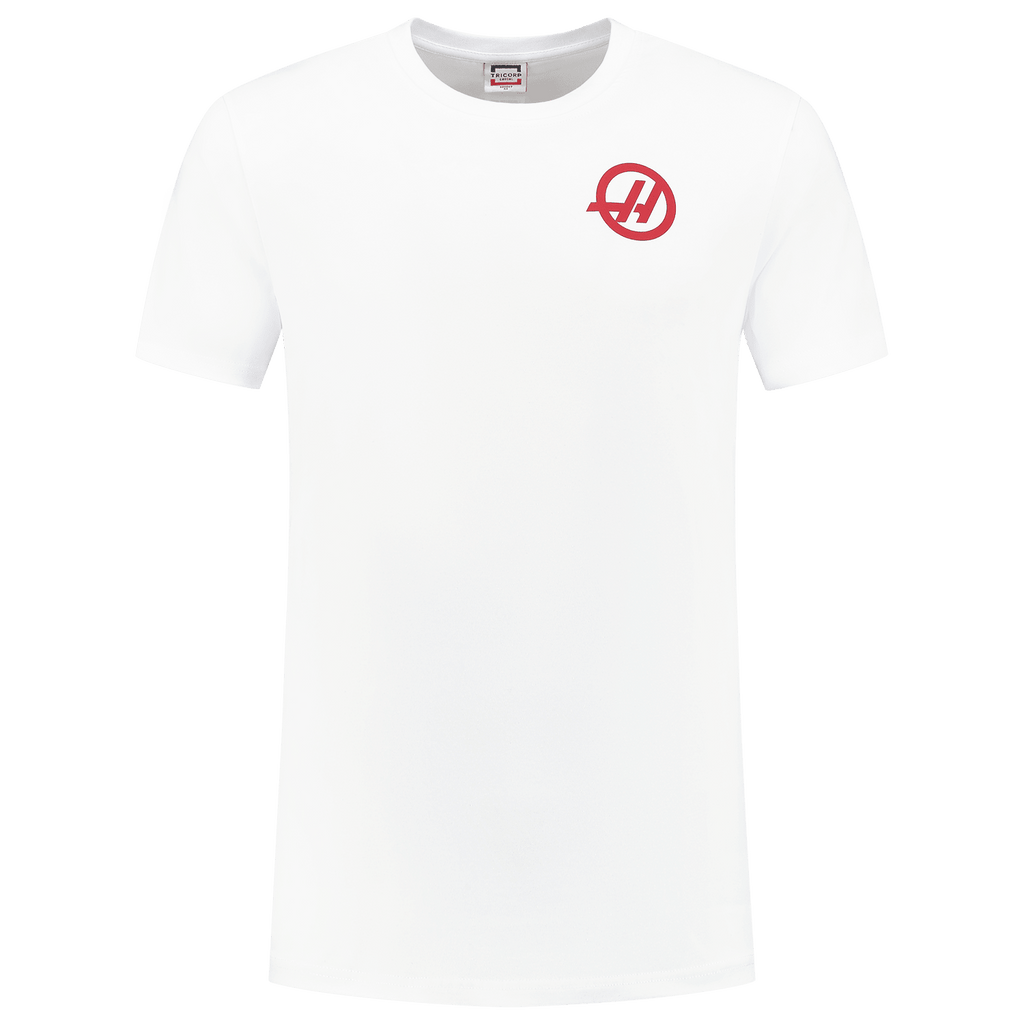 Haas Racing F1 Small Logo T-Shirt - Black/White T-shirts Haas F1 Racing Team S White 