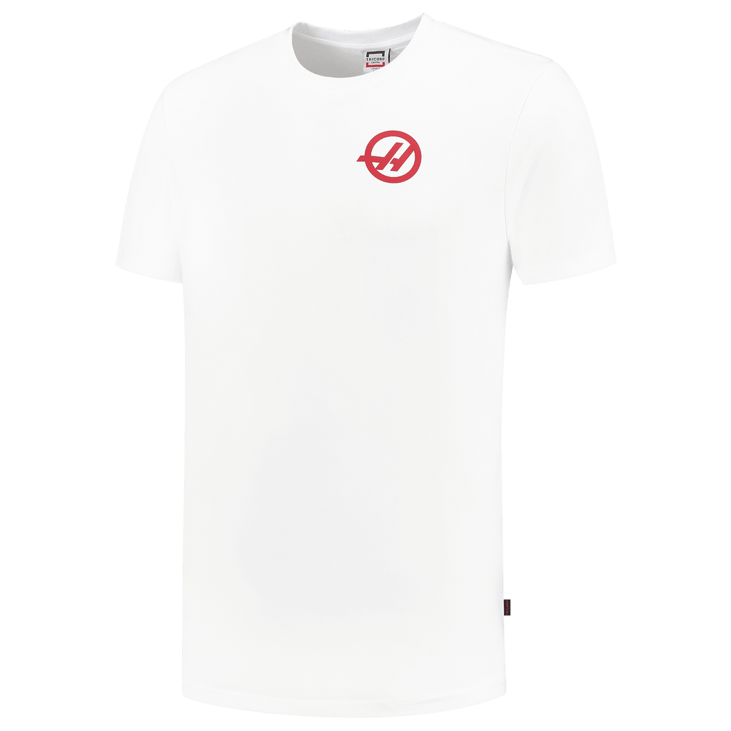 Haas Racing F1 Small Logo T-Shirt - Black/White T-shirts Haas F1 Racing Team 