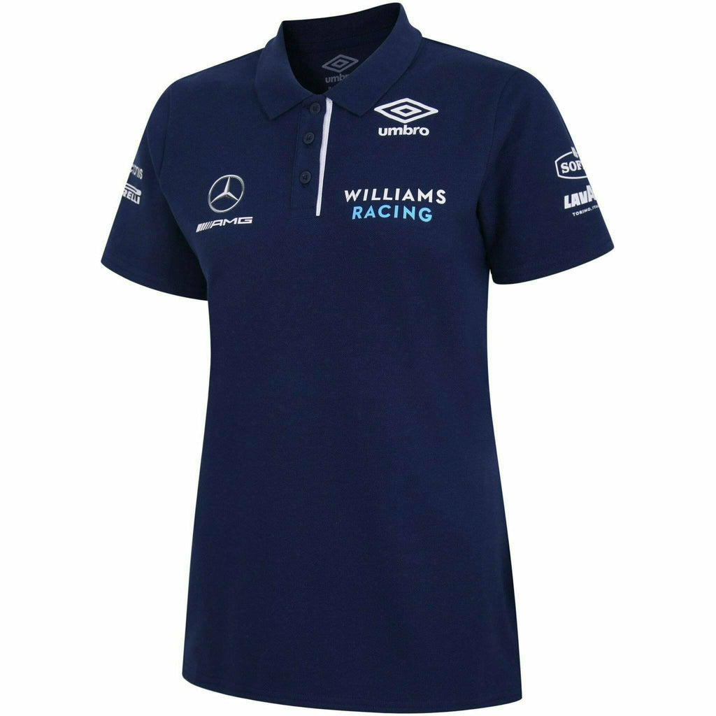 Williams Racing 2021 Women's Team Media Polo Shirt-Blue Polos Midnight Blue