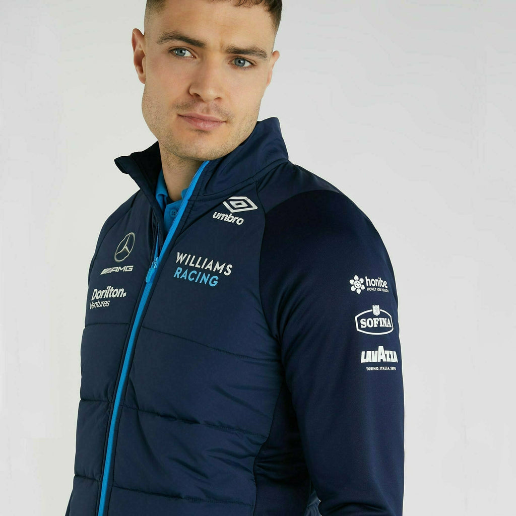 Williams Racing F1 2022 Men's Team Thermal Jacket-Blue Jackets Light Gray