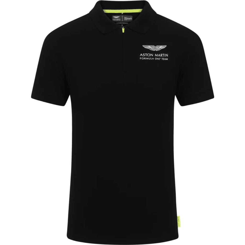 Aston Martin F1 Men's Essential Polo Shirt -Black/Green Polos Black