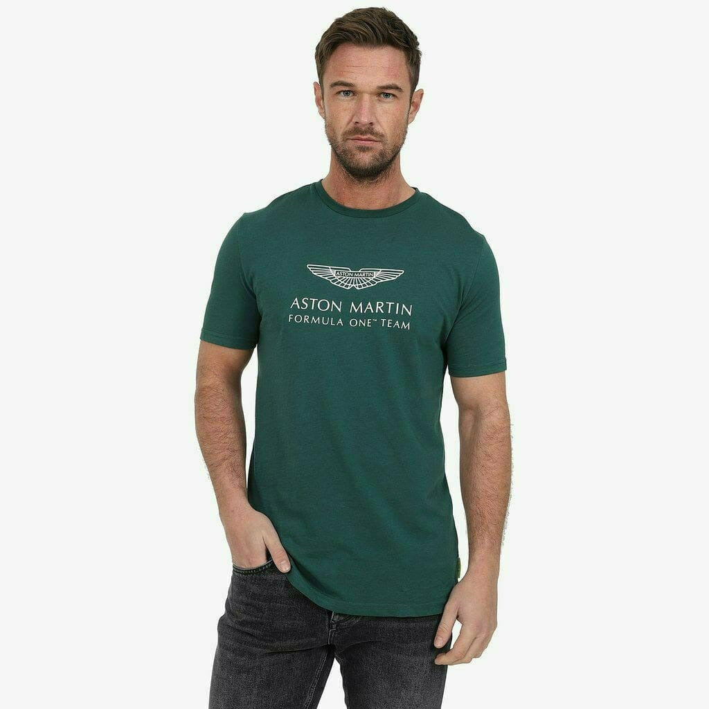 Aston Martin F1 Men's Essential Logo T-Shirt -Green/Black T-shirts White Smoke