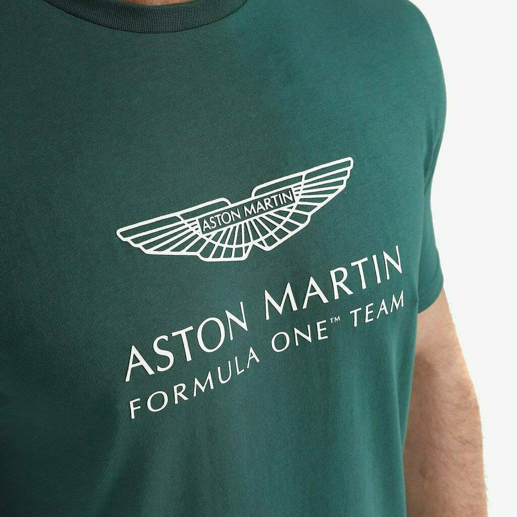 Aston Martin F1 Men's Essential Logo T-Shirt -Green/Black T-shirts Dark Slate Gray