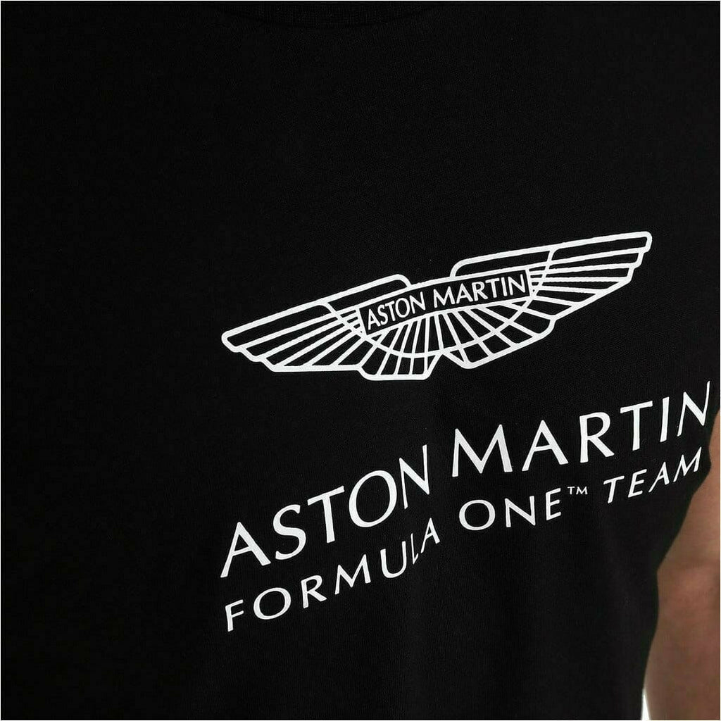 Aston Martin F1 Men's Essential Logo T-Shirt -Green/Black T-shirts Black