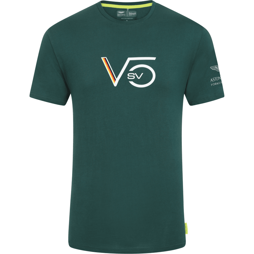 Aston Martin F1 Men's Sebastian Vettel Driver T-Shirt - Green T-shirts Dark Slate Gray