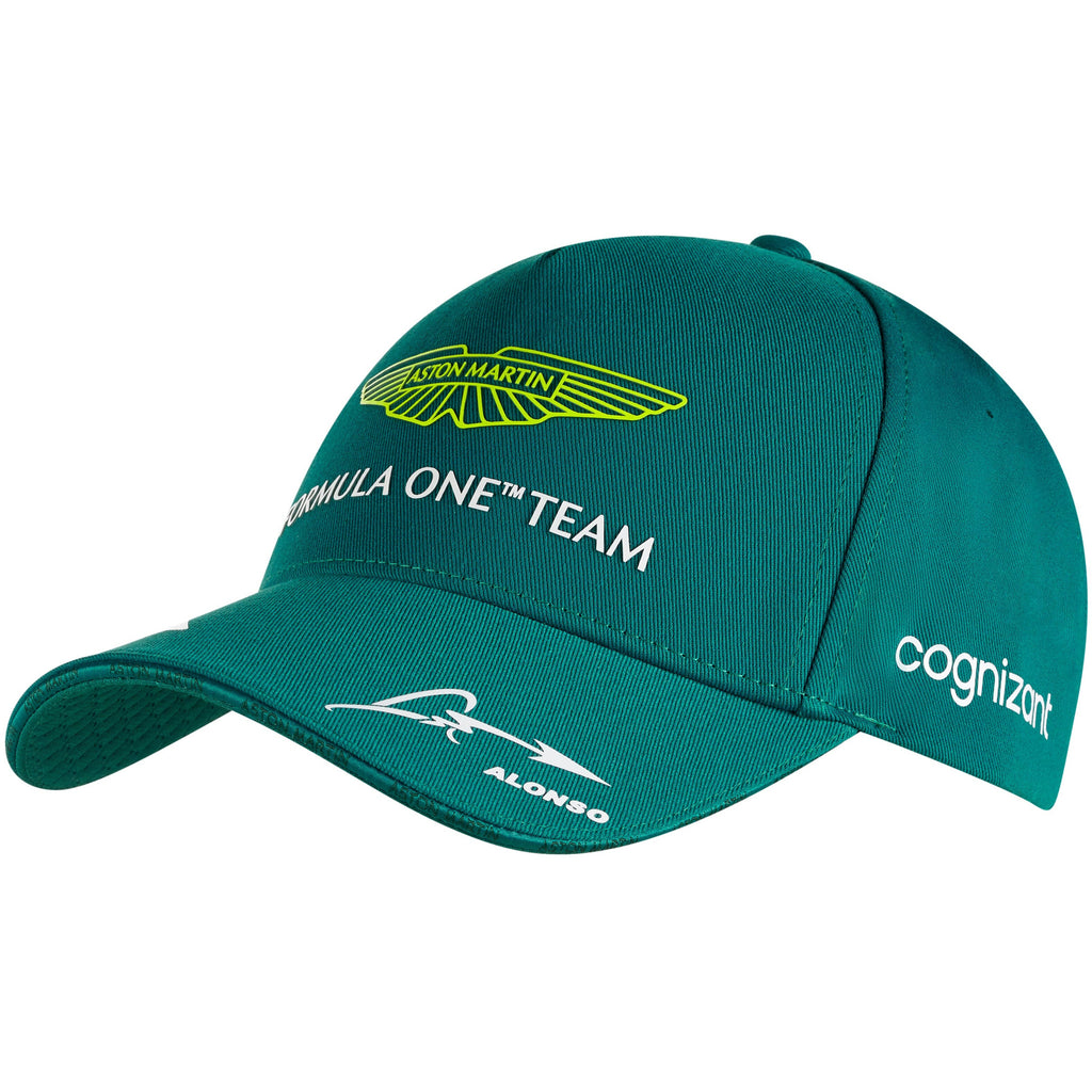 Aston Martin Cognizant F1 2023 Fernando Alonso Team Hat- Lime/Green Hats Dark Cyan