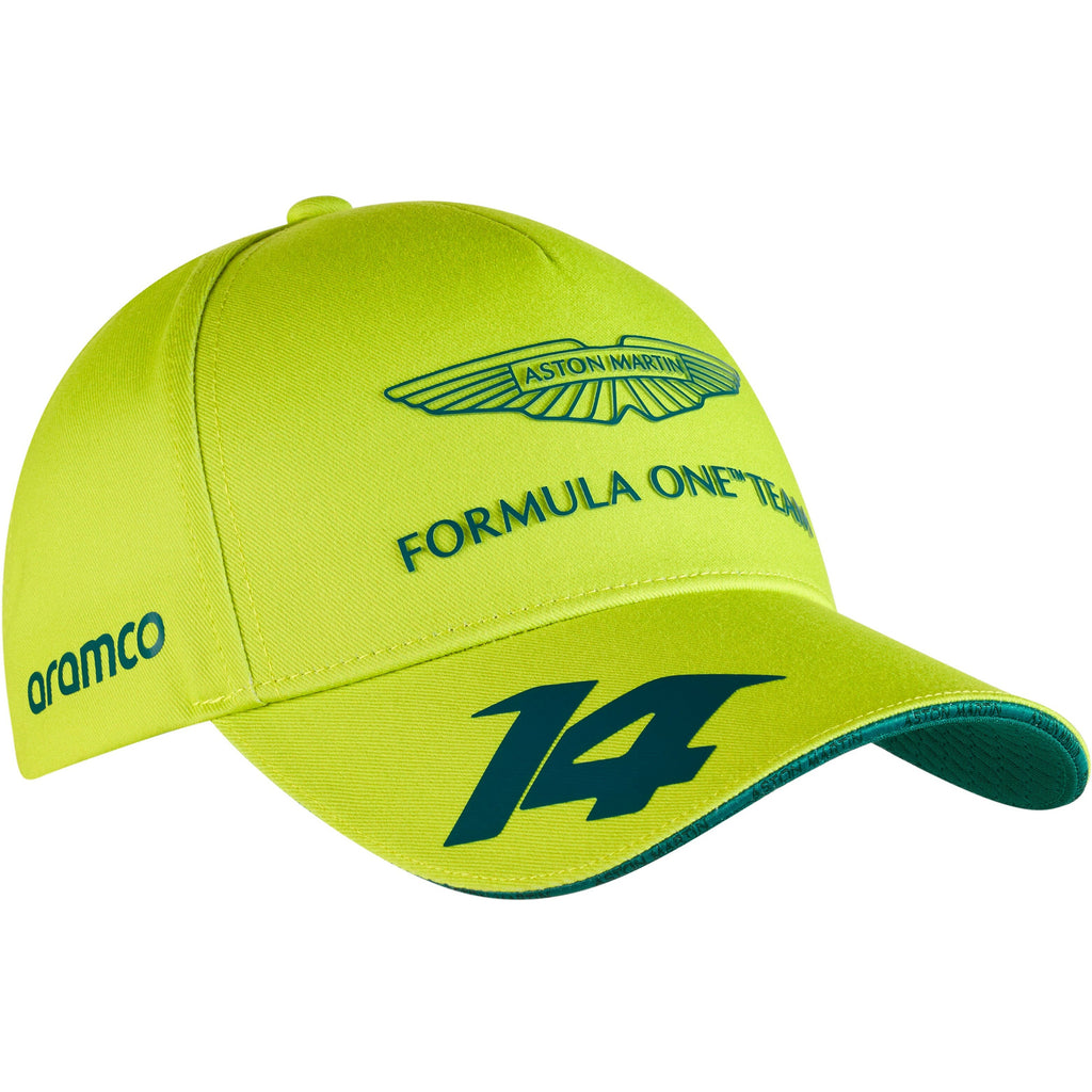 Aston Martin Cognizant F1 2023 Fernando Alonso Team Hat- Lime/Green Hats Yellow Green