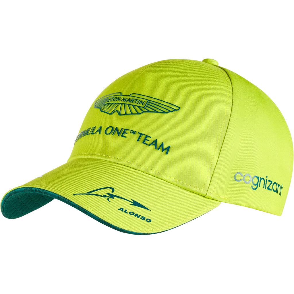 Aston Martin Cognizant F1 2023 Fernando Alonso Team Hat- Lime/Green Hats Green Yellow