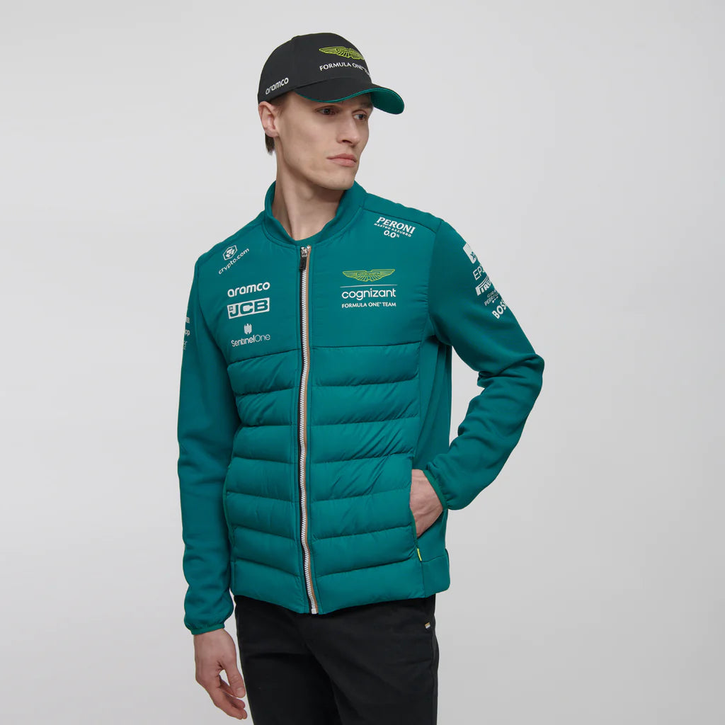 Aston Martin Cognizant F1 2023 Men's Team Hybrid Jacket- Green Jackets Aston Martin F1 