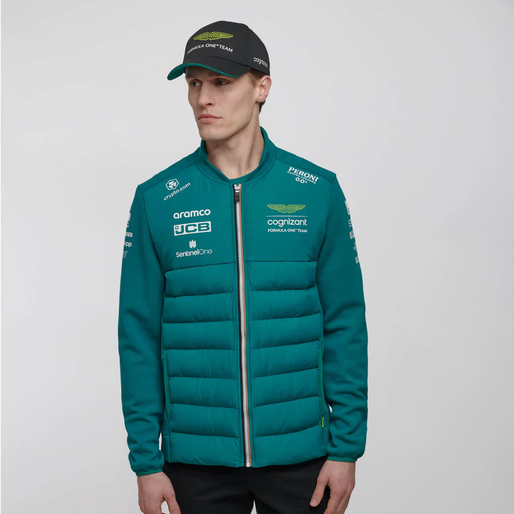 Aston Martin Cognizant F1 2023 Men's Team Hybrid Jacket- Green Jackets Aston Martin F1 