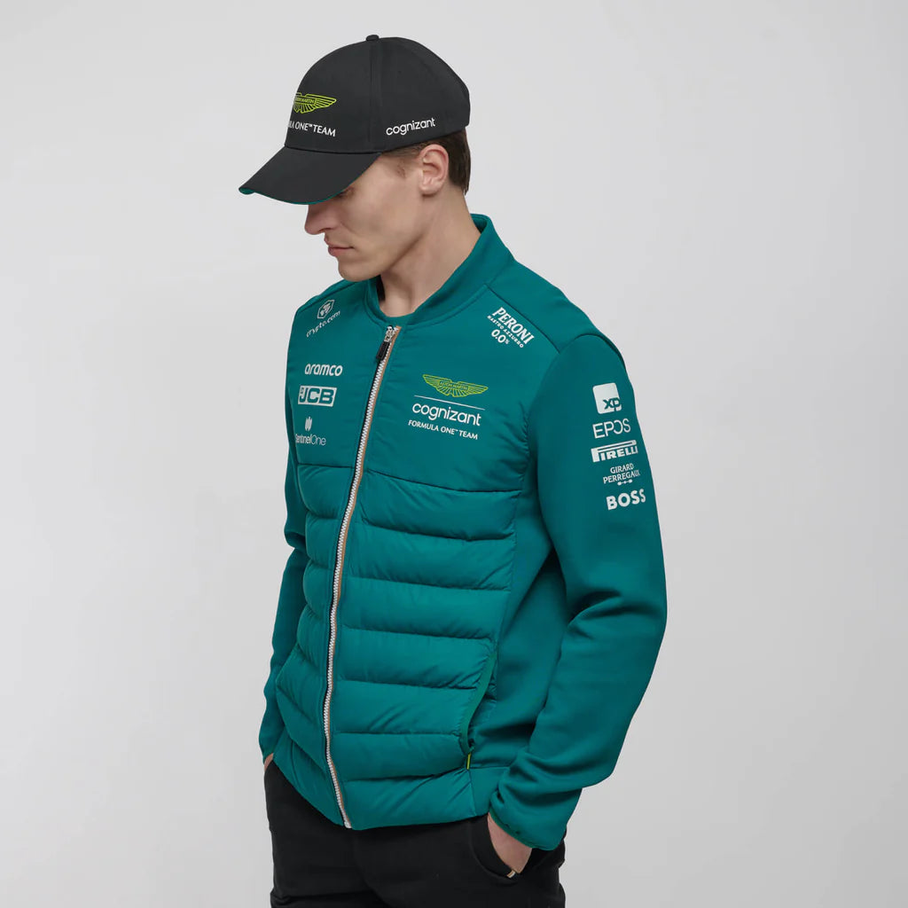 Aston Martin Cognizant F1 2023 Men's Team Hybrid Jacket- Green Jackets Aston Martin F1 