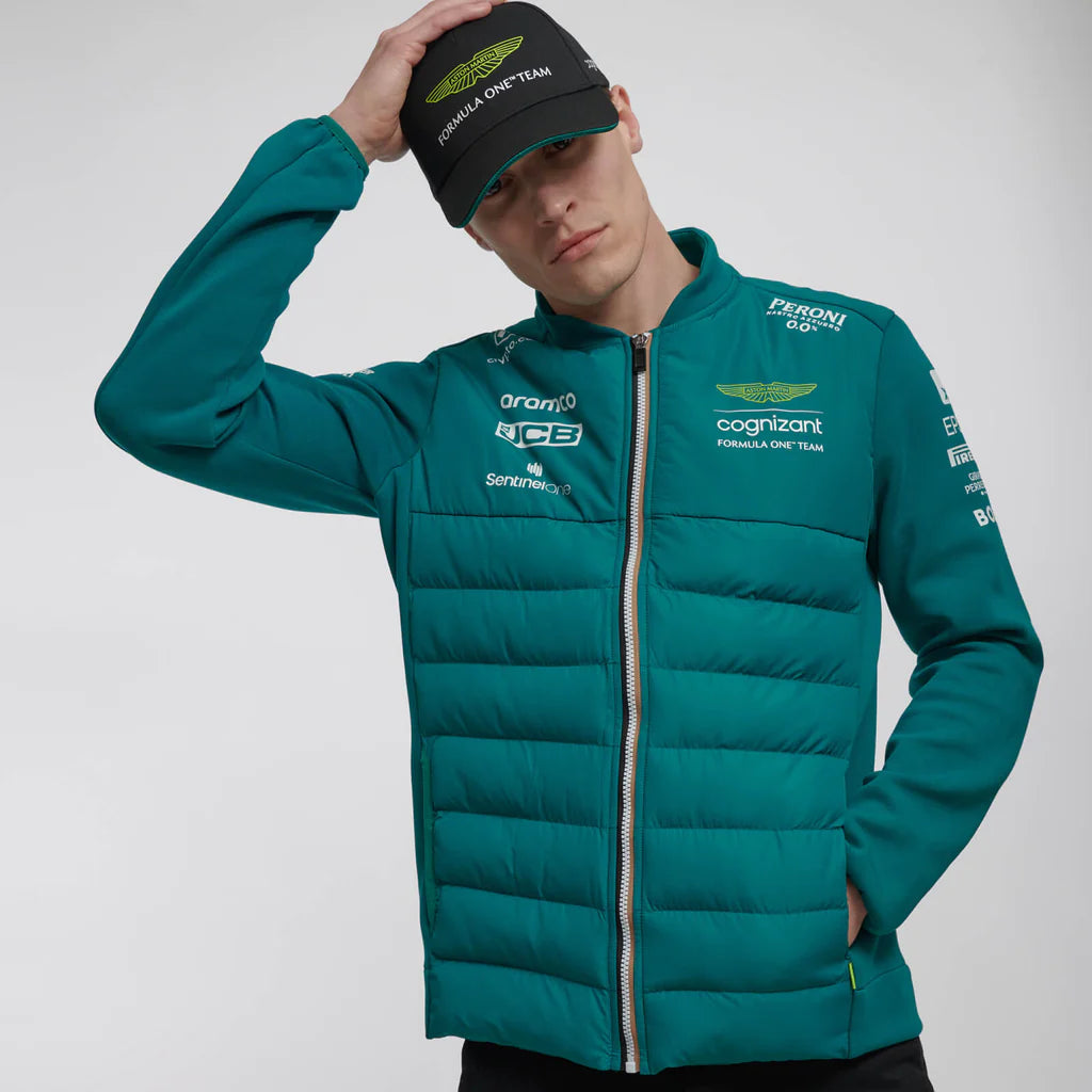Aston Martin Cognizant F1 2023 Men's Team Hybrid Jacket- Green Jackets Aston Martin F1 