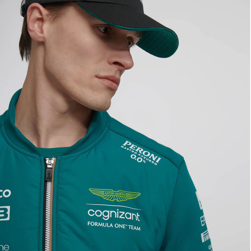 Aston Martin Cognizant F1 2023 Men's Team Hybrid Jacket- Green Jackets Aston Martin F1 