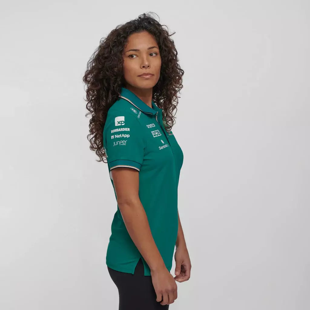 Girls top green polo
