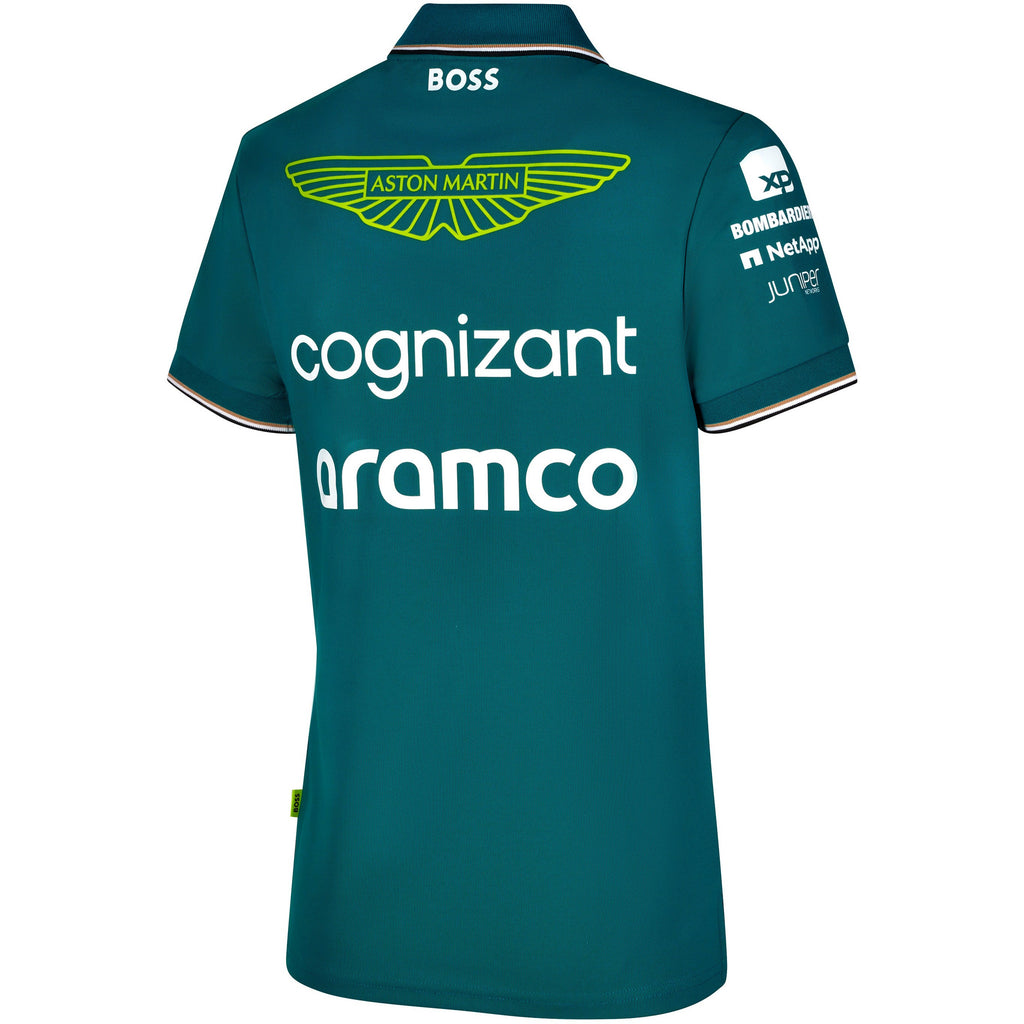 Aston Martin Cognizant F1 2023 Women's Team Polo Shirt- Green Polos Dark Slate Gray