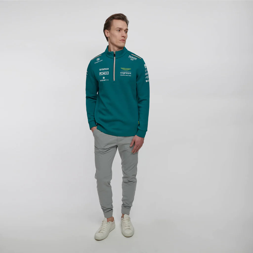 Aston Martin Cognizant F1 2023 Men's Team Mid Layer - Green Sweatshirt Aston Martin F1 