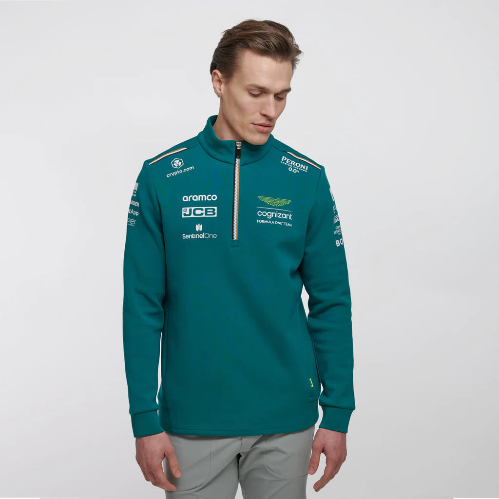 Aston Martin Cognizant F1 2023 Men's Team Mid Layer - Green Sweatshirt Aston Martin F1 